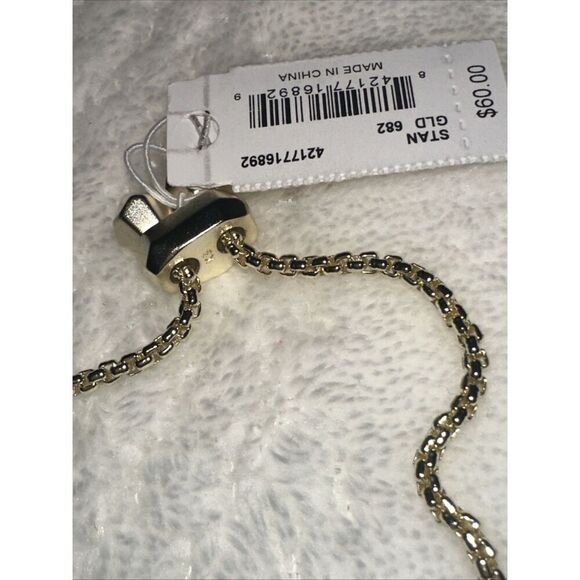 Kendra Scott Stan Adjustable Bracelet Gold with Rose Quartz Stone - Picture 4 of 6